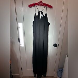 Long black maxi dress w/ racer back, Large/Tall